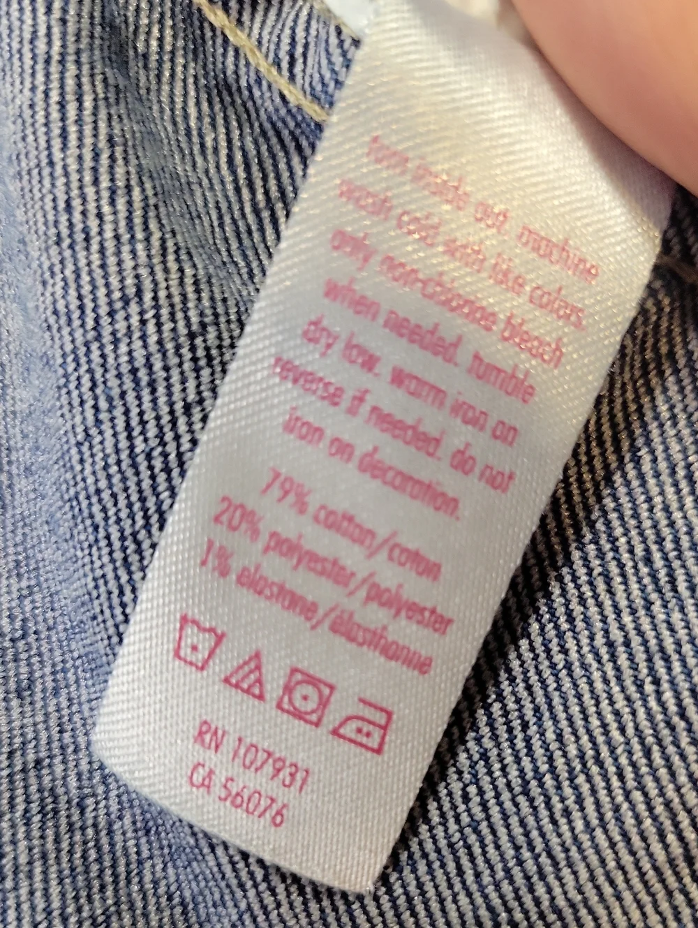 Jean Jacket Justice Size Youth 14-16 Medium Wash.